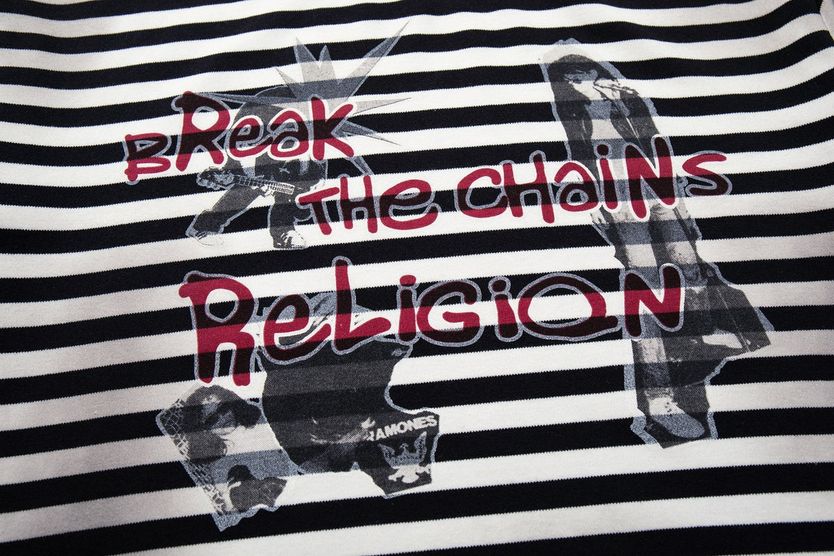 Madxmarx Striped Graphic Long Sleeve