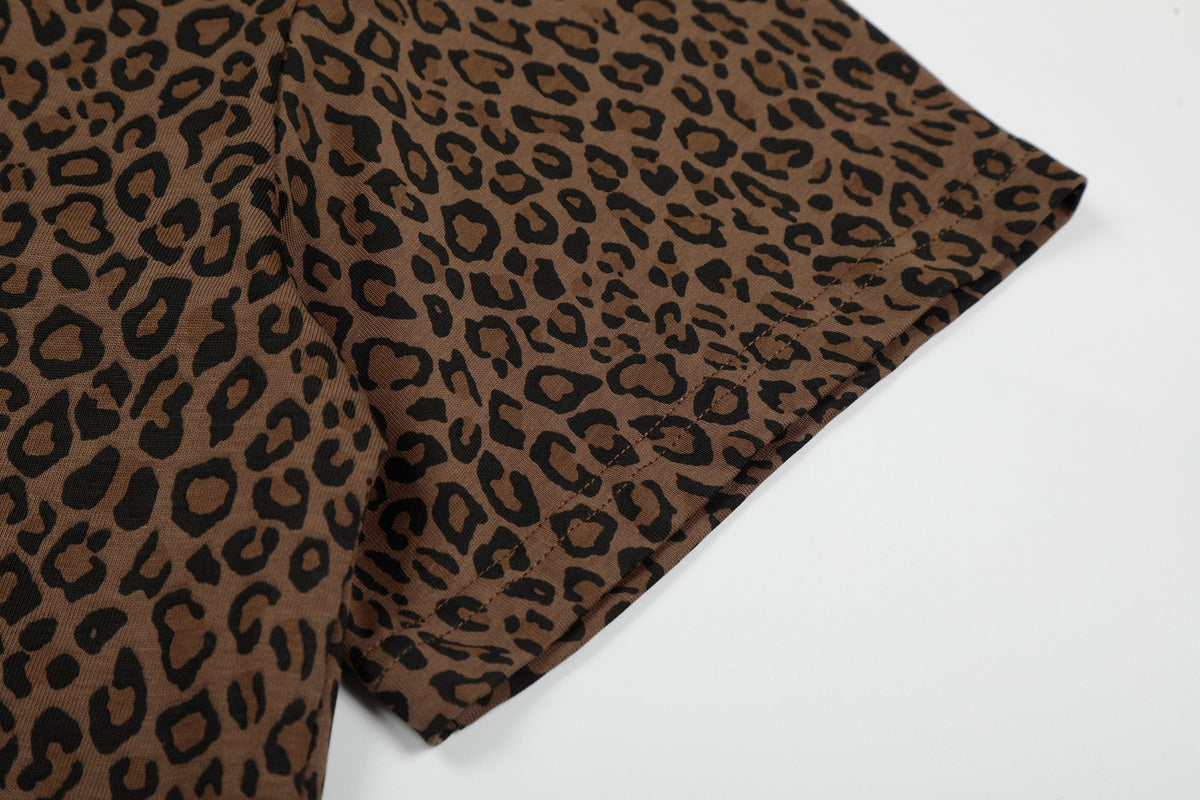Madxmarx “Leopard Script Polo Tee”