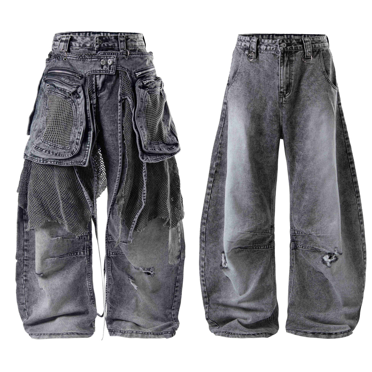 Madxmarx Convertible Utility Baggy Jeans