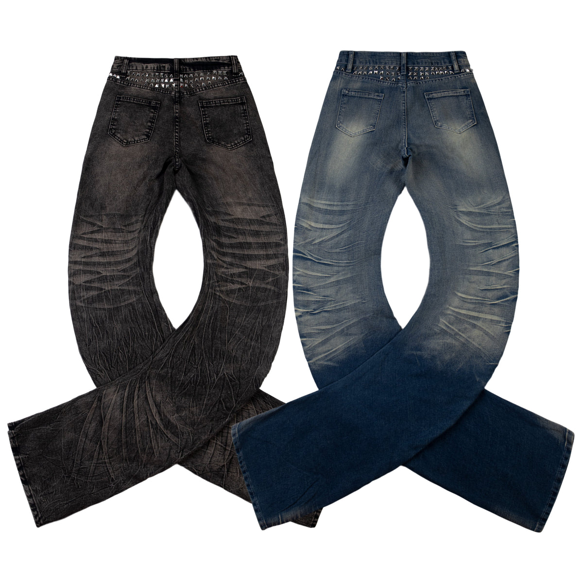 Madxmarx Stacked Moto Zip Jeans
