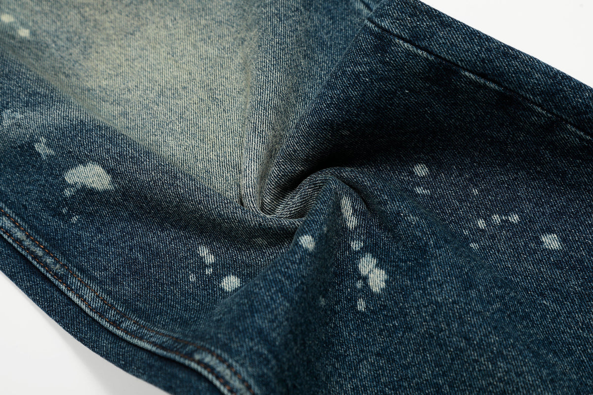 Madxmarx Vintage-Waschung Wide-Leg-Jeans
