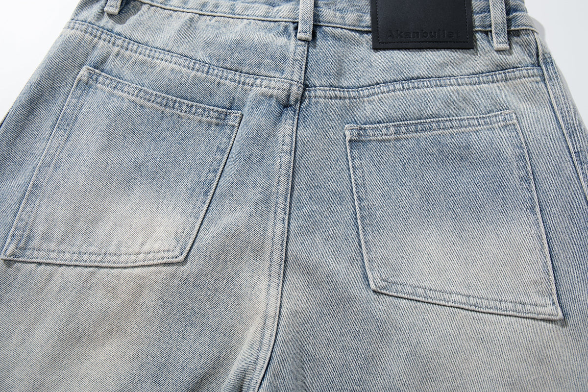 Madxmarx Heavy Whisker Destroyed Wide-Leg Jeans