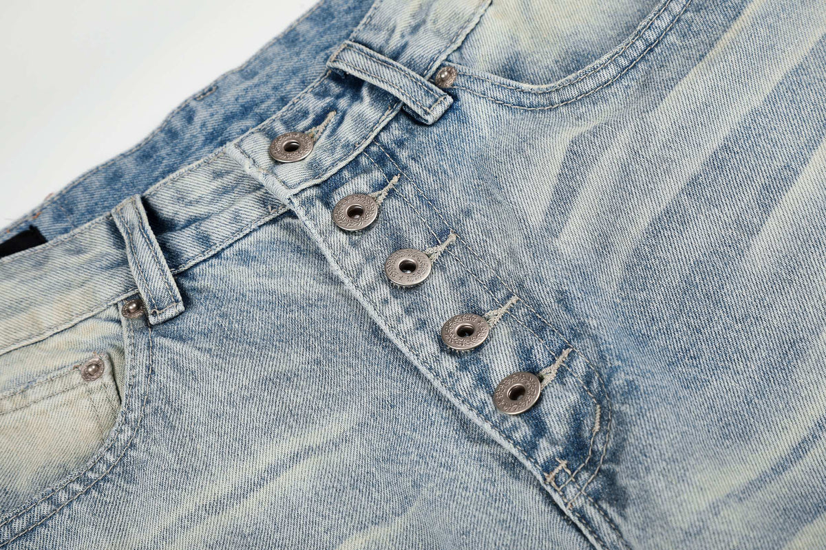 Madxmarx Vintage Washed Wide-Leg Jeans