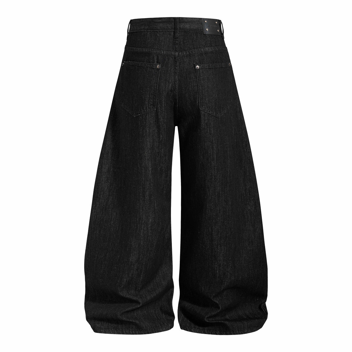 Madxmarx Nietenkette-Hose mit weitem Bein aus Denim