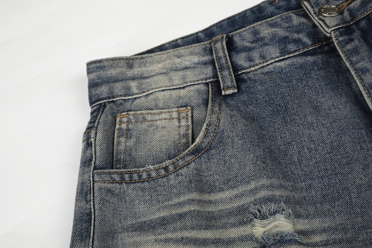 Madxmarx Distressed Wide-Leg Jeans