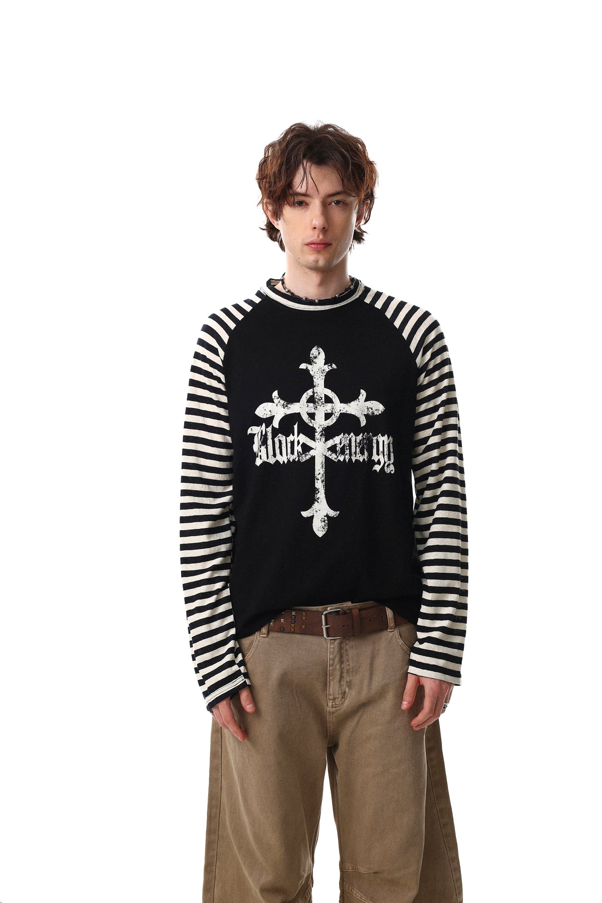 Madxmarx Cross Graphic Raglan Long Sleeve Tee
