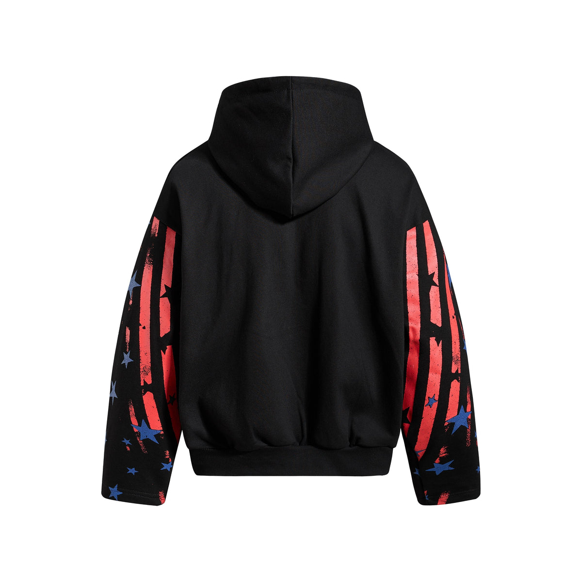 Madxmarx Star Sleeve Graphic Zip-Up Hoodie