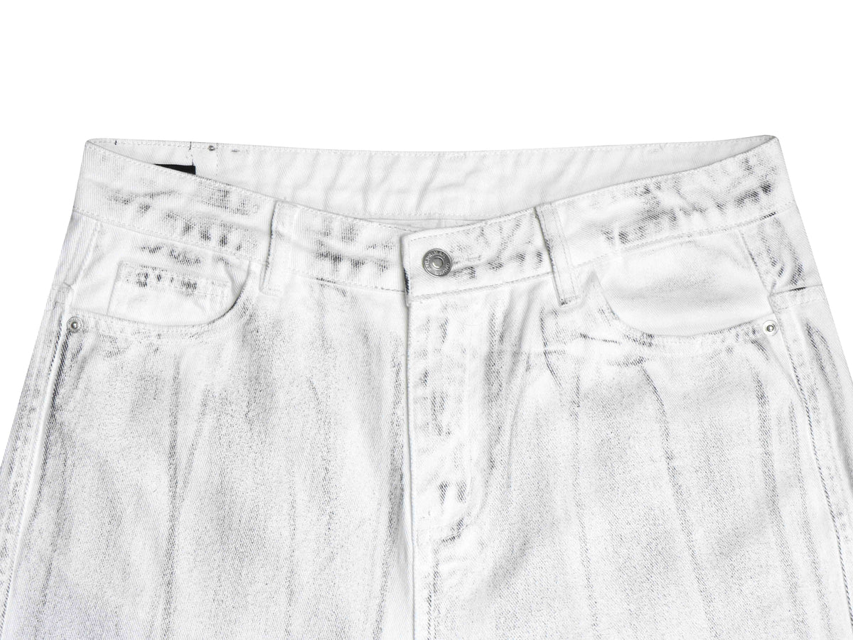Madxmarx Washed Ruched Flared Jeans