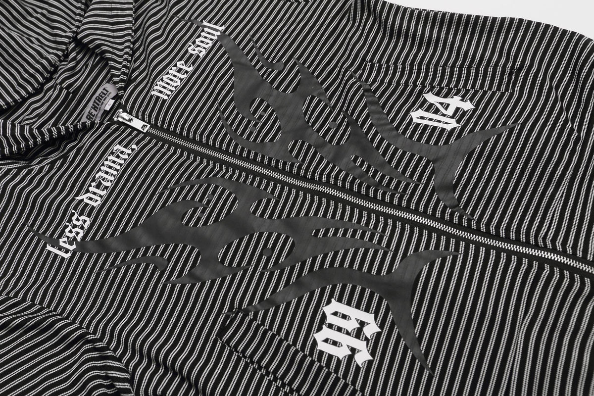 Madxmarx Tribal Stripe Zip-Up Hoodie