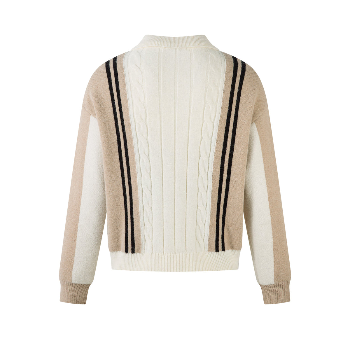 Madxmarx Retro Stripe Knit Zip Jacket