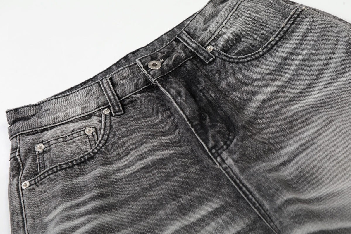 Madxmarx Faded Black Wide-Leg Jeans