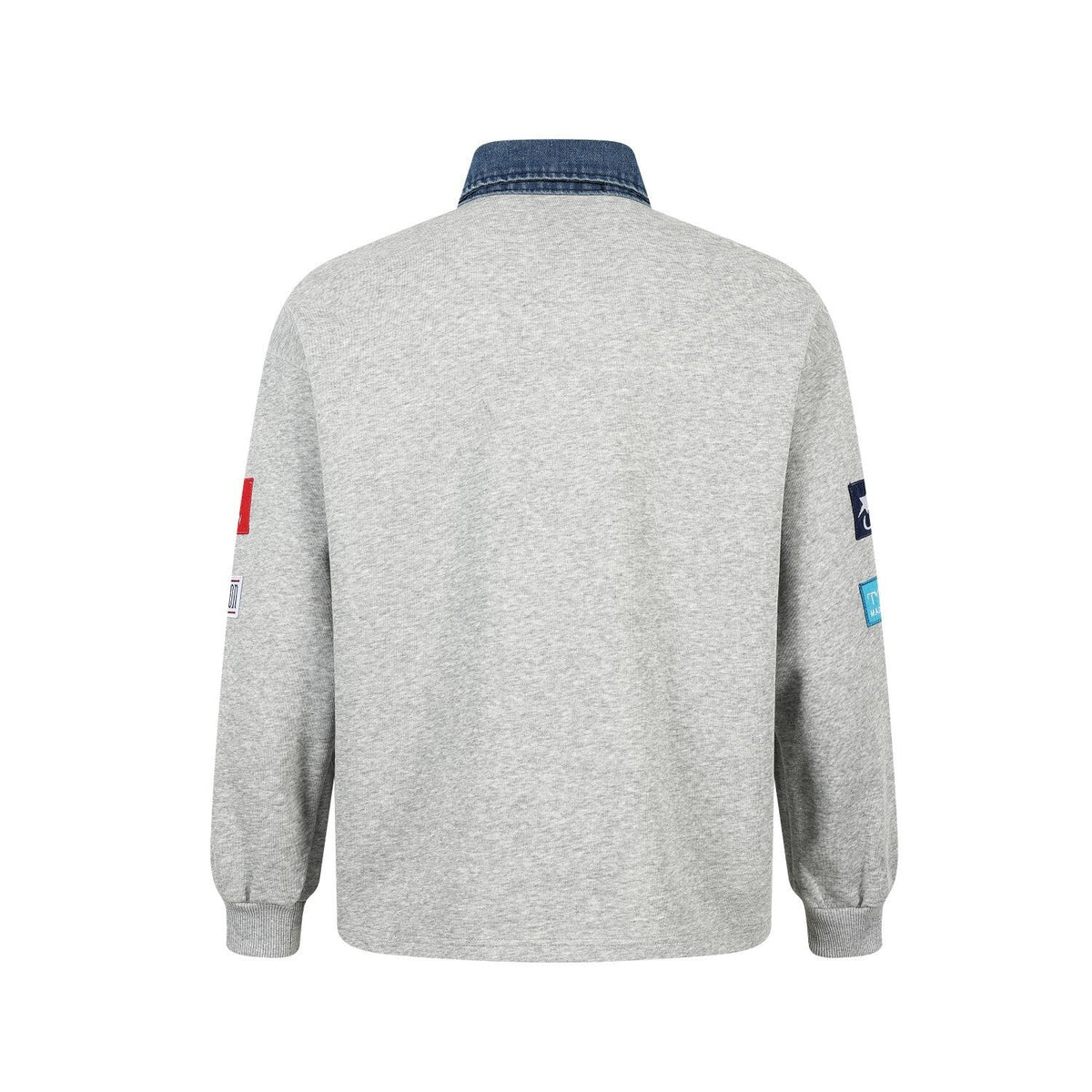 Sudadera tipo polo de patchwork Madxmarx