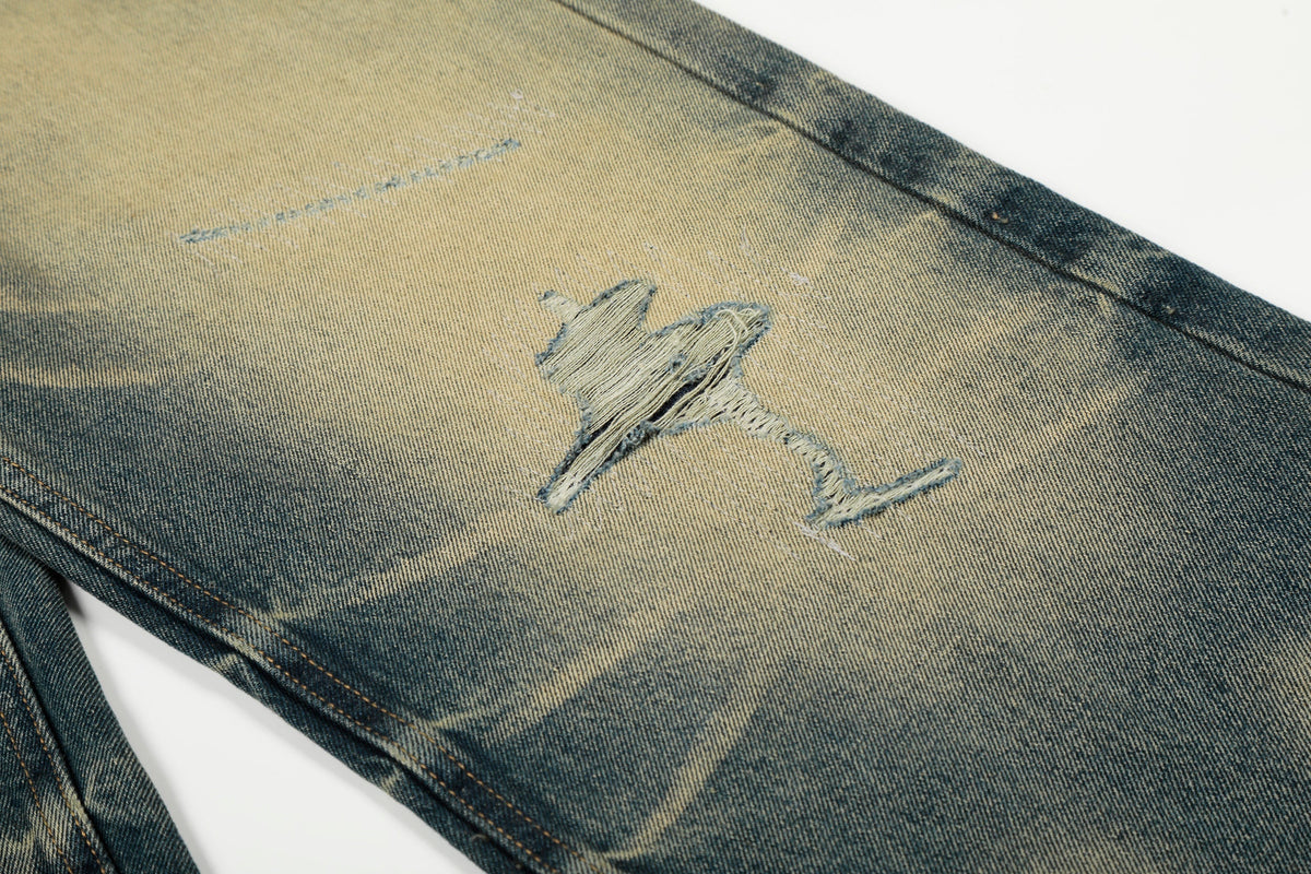 Madxmarx Vintage Washed Distressed Jeans