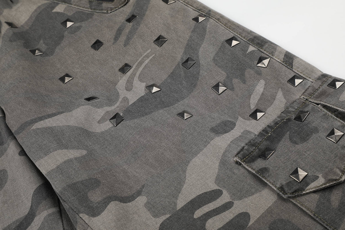 Madxmarx Studded Camo Cargo Pants