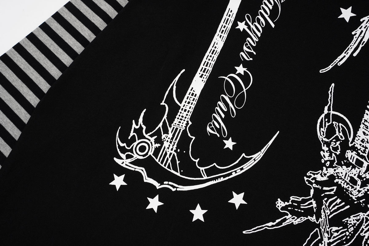 Madxmarx Camo Sleeve Flag Graphic Long Sleeve Tee