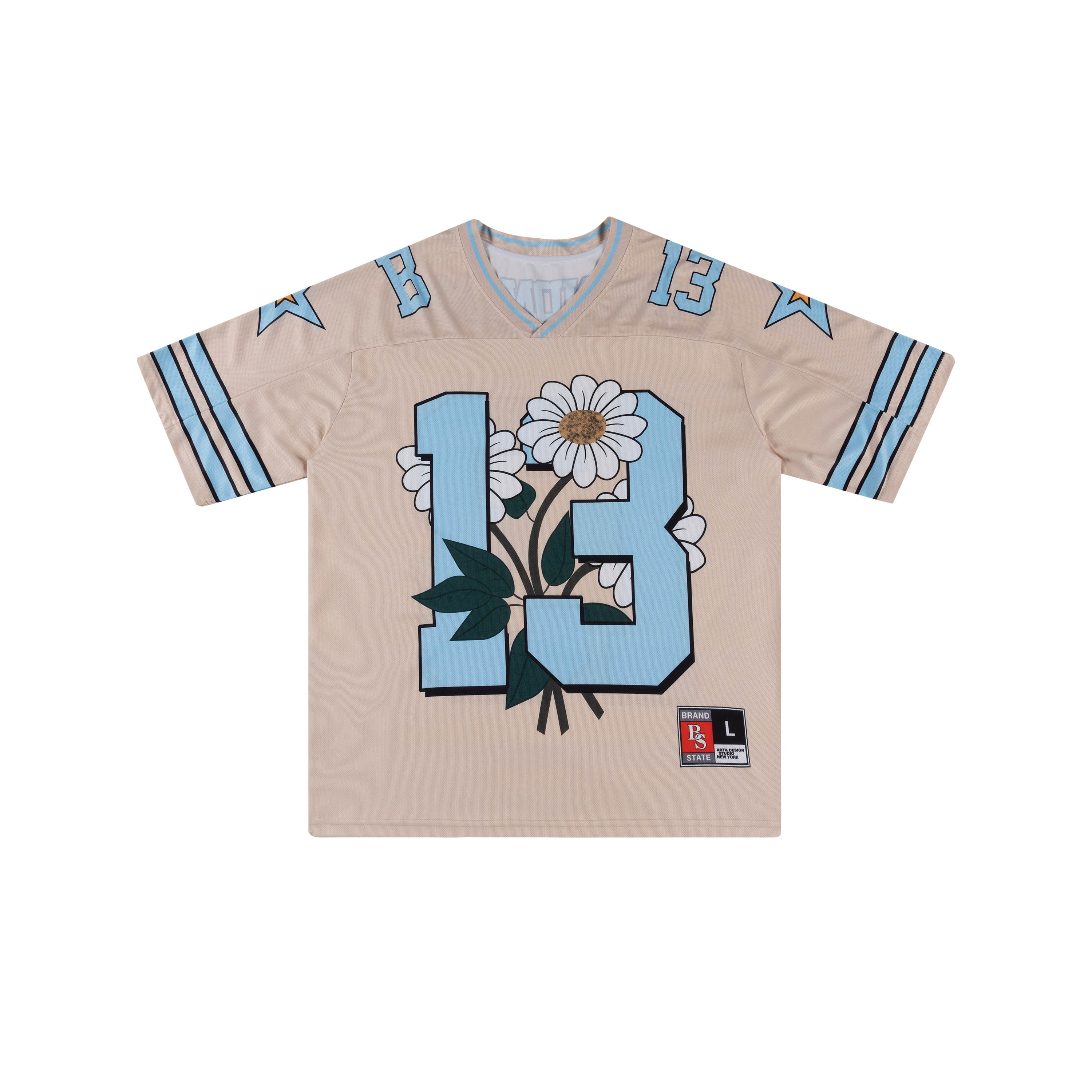 Retro White Blossom 13 Jersey