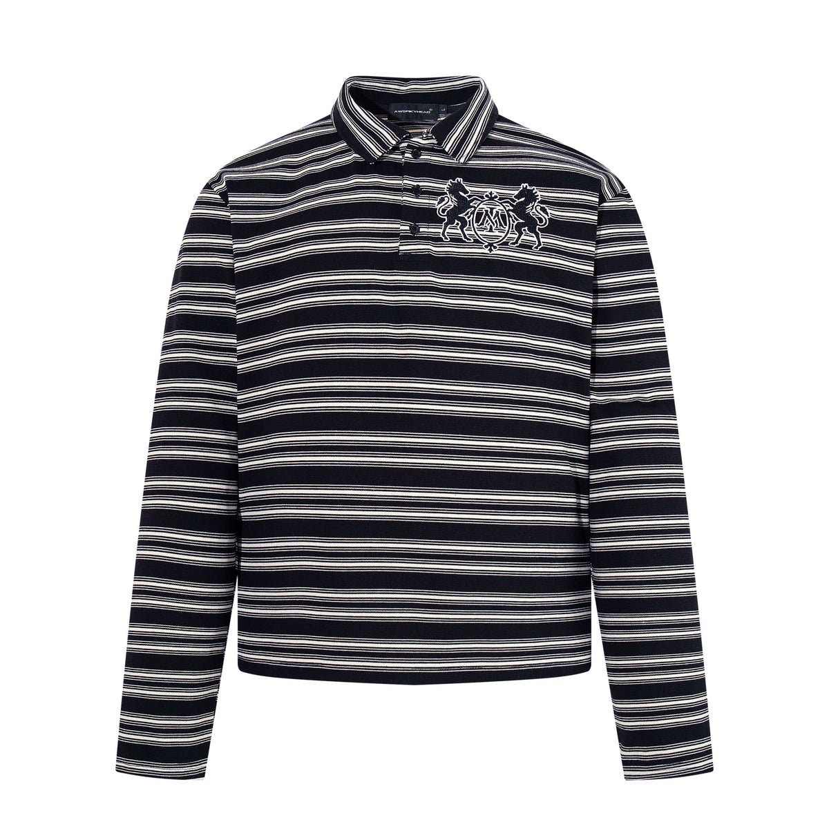 Madxmarx Fur Collar Rugby Polo
