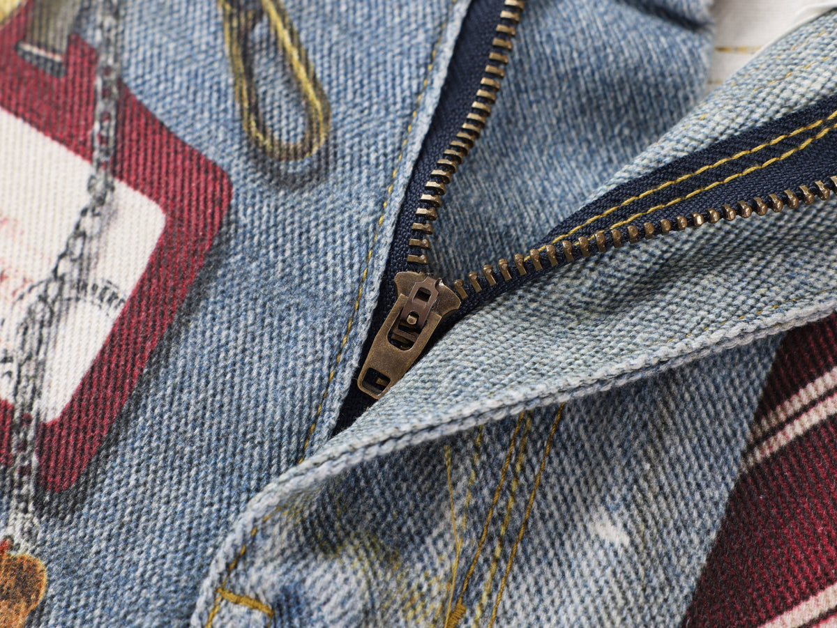 Jeans tonneau délavés à détails noués Madxmarx
