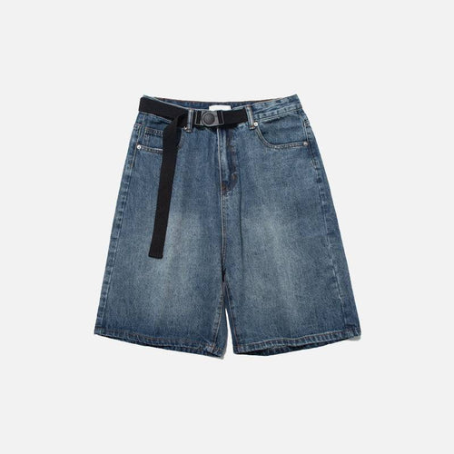 Bermudas Jeans Femininas Vintage Estilo Y2K e Baggy - Azul / S