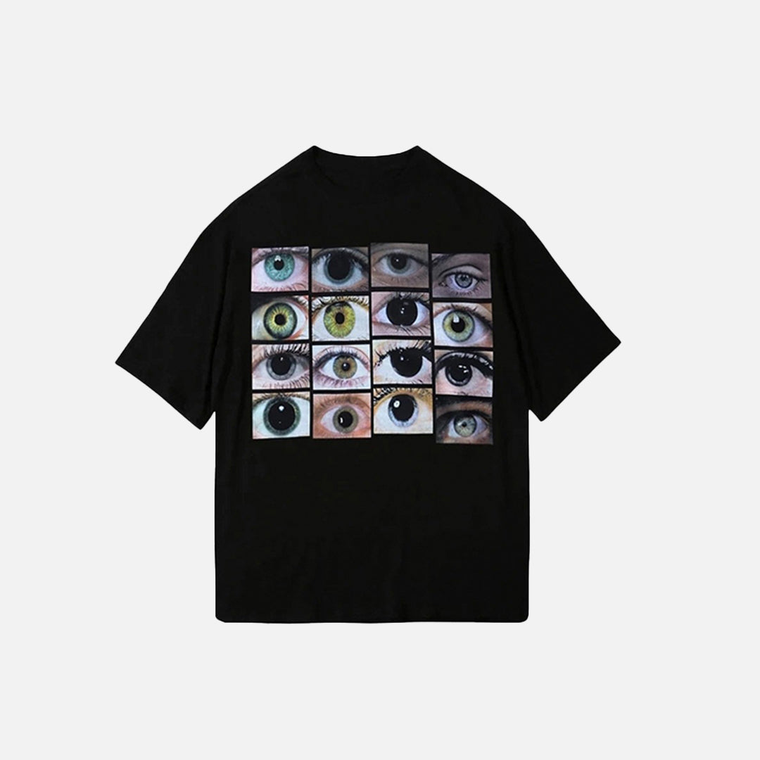 Camiseta con estampado "Abre los ojos"