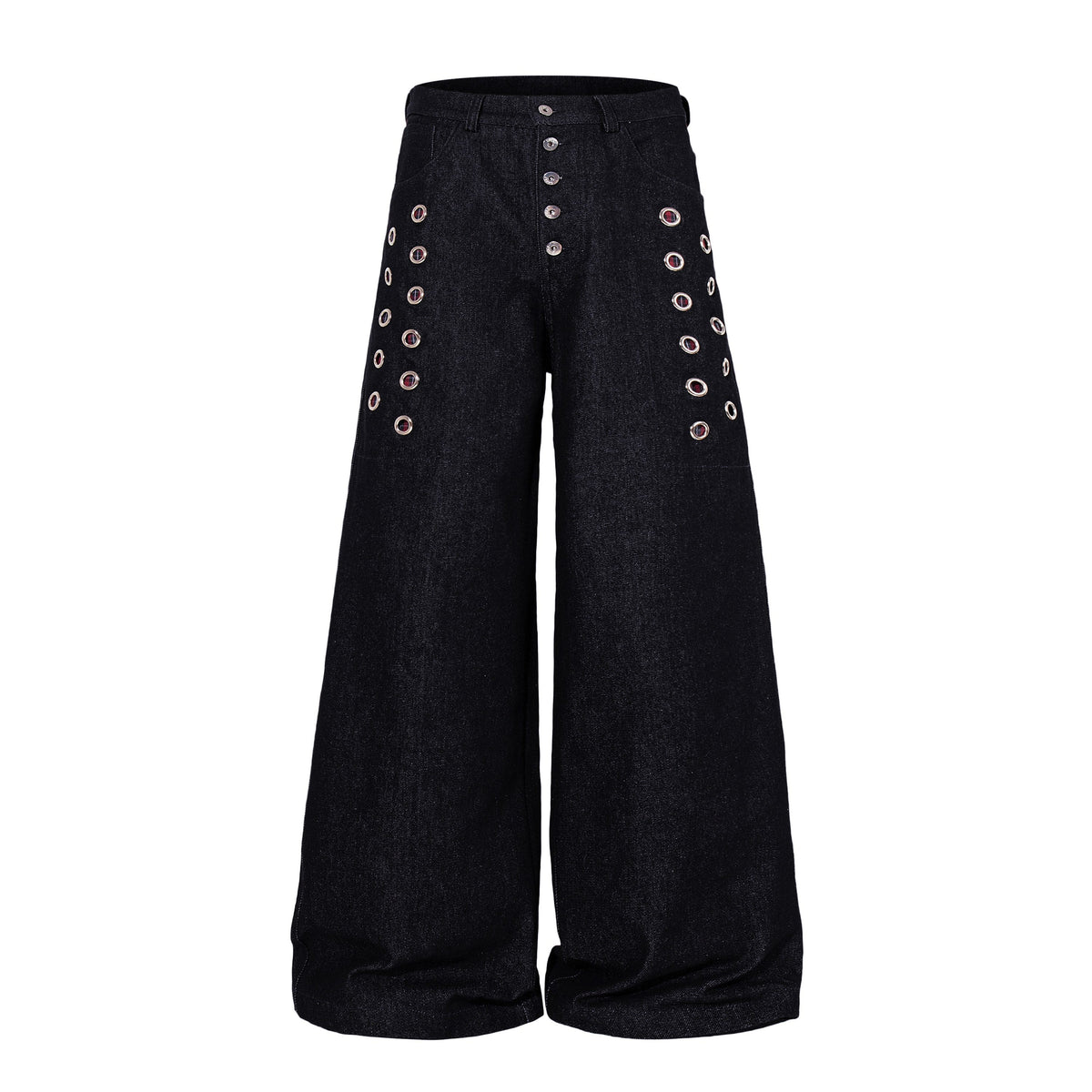 Madxmarx Eyelet Wide-Leg Jeans