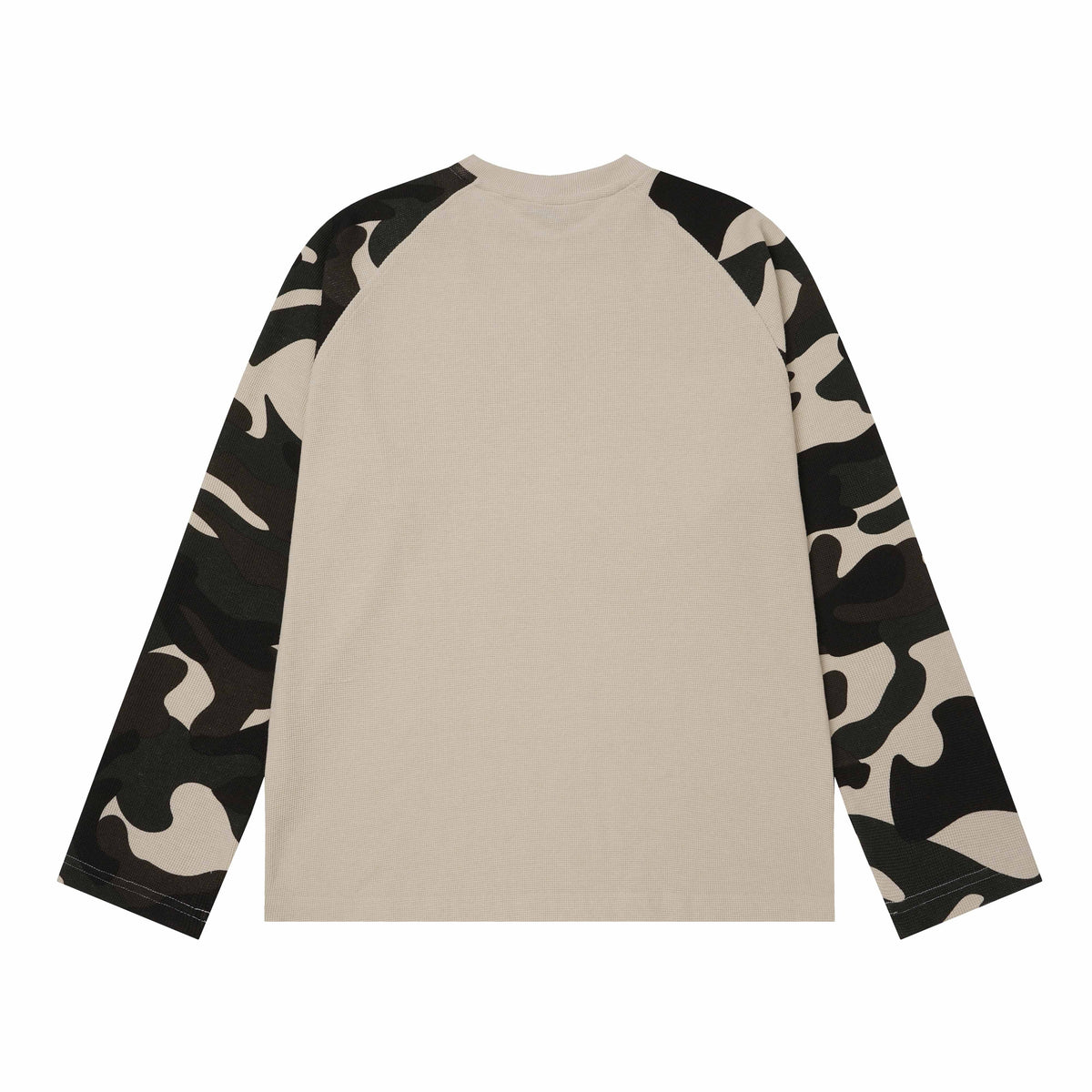 Madxmarx Camo Sleeve Flag Graphic Long Sleeve Tee