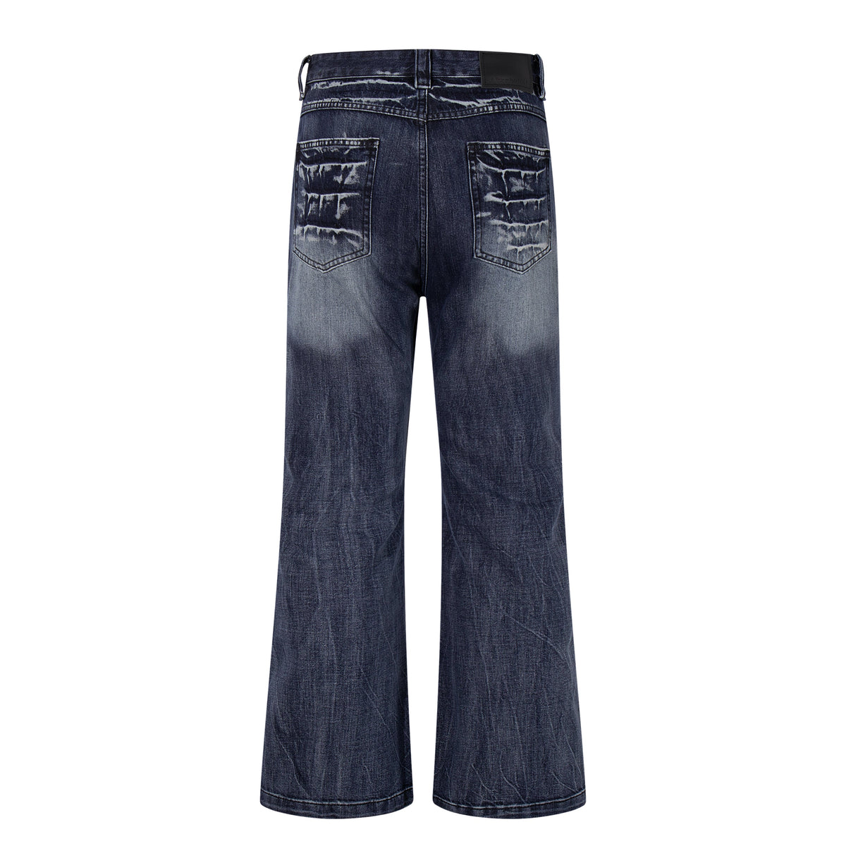 Madxmarx Cracked-Wash Wide-Leg Denim