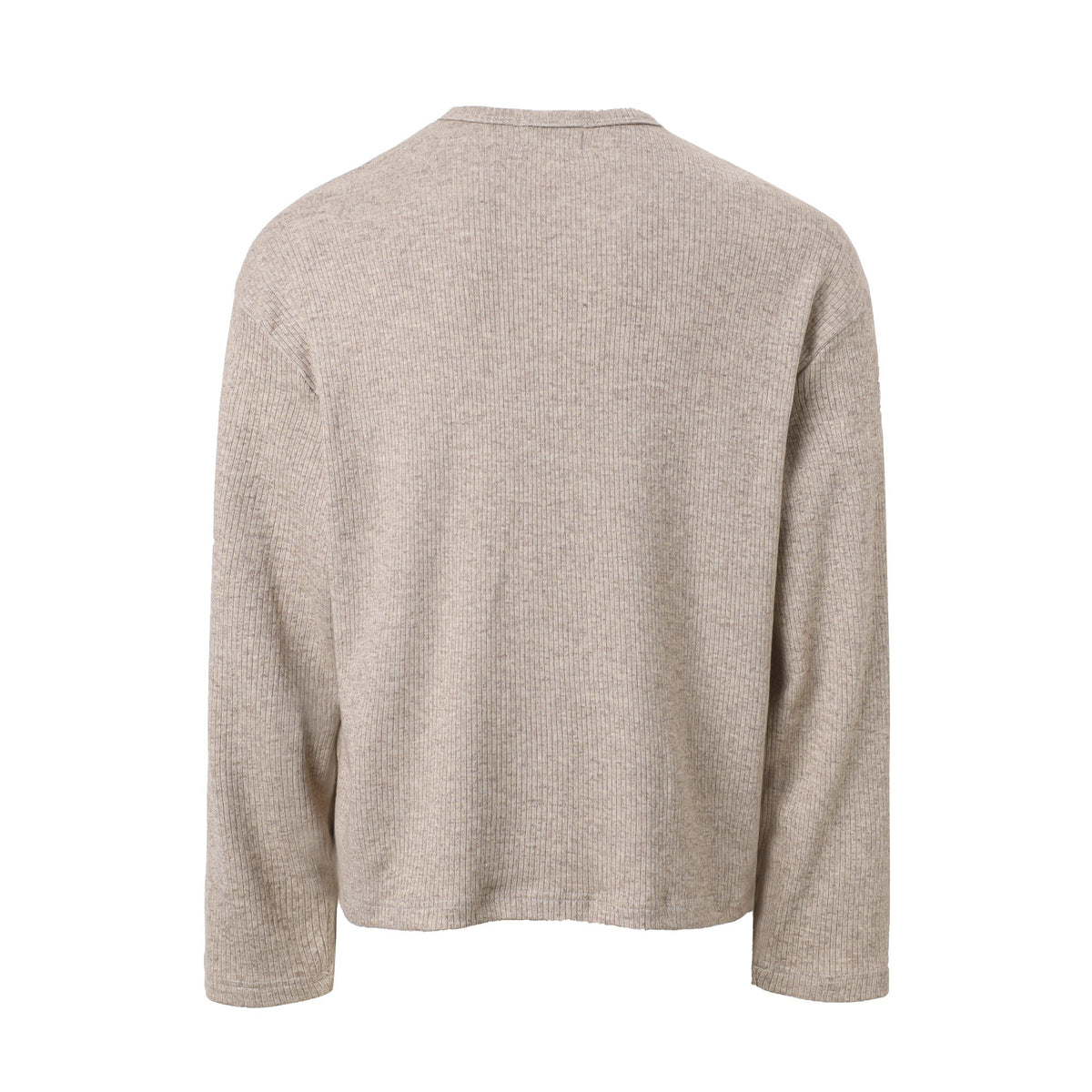 Madxmarx Ribbed Texture Long-Sleeve Tee