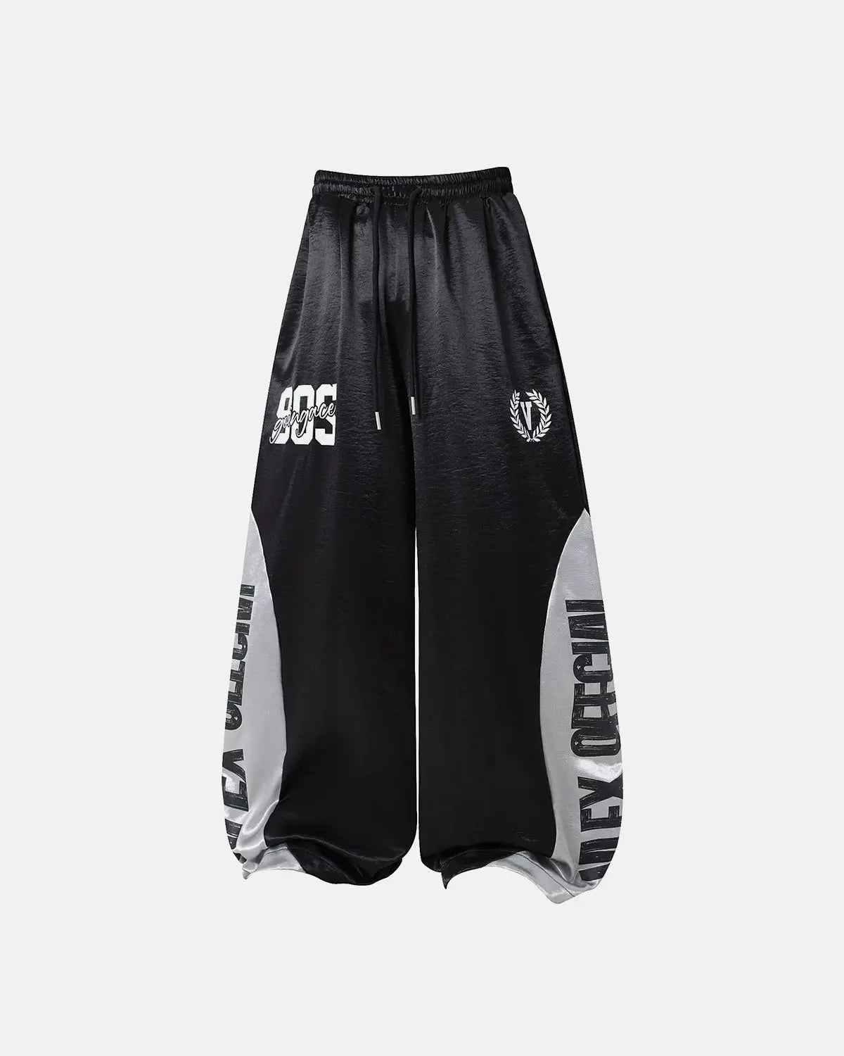 Glossy Contrast Barrel Sweatpant