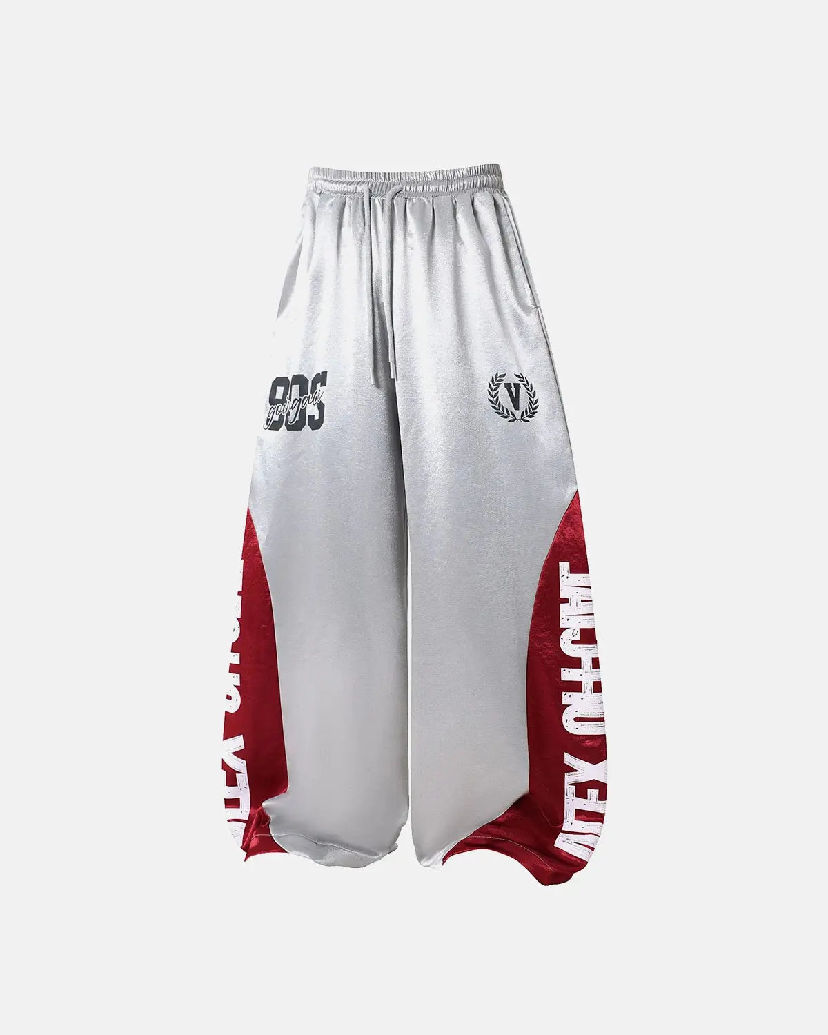 Glossy Contrast Barrel Sweatpant