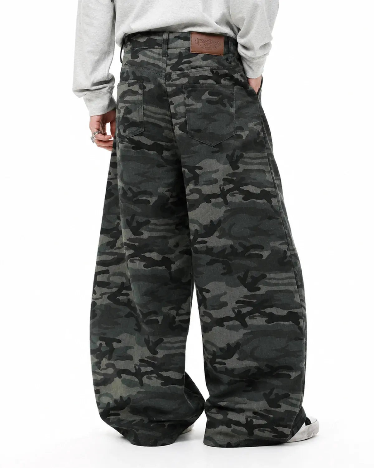 Rhinestone Camo Barrel Pants