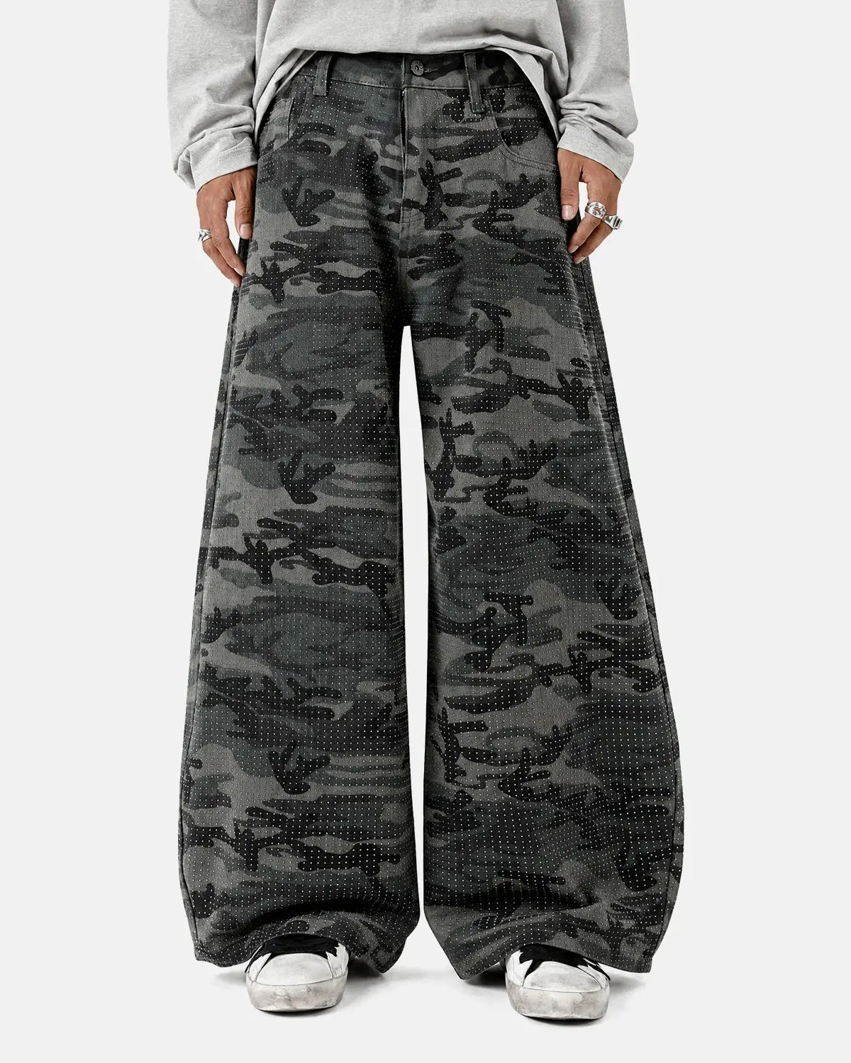 Rhinestone Camo Barrel Pants