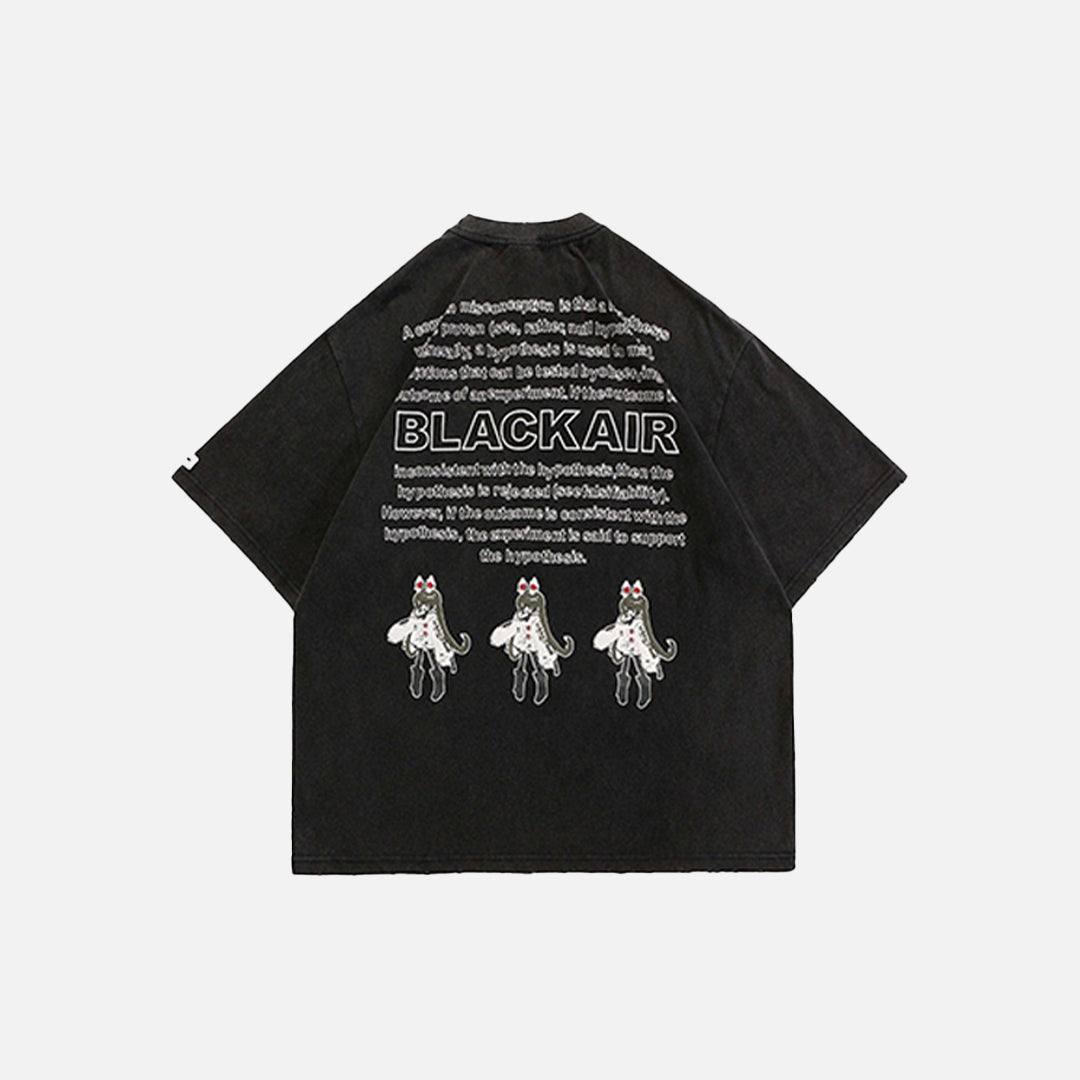 Camiseta con estampado de letras japonesas de Street 66