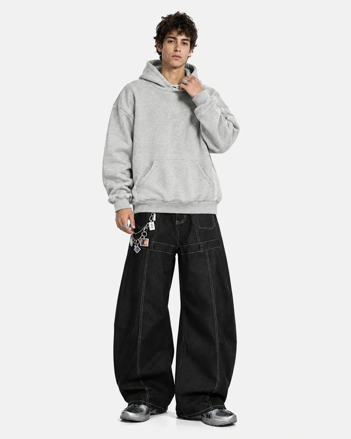 Thermal Fleece Oversized Pullover Hoodie MADXMARX
