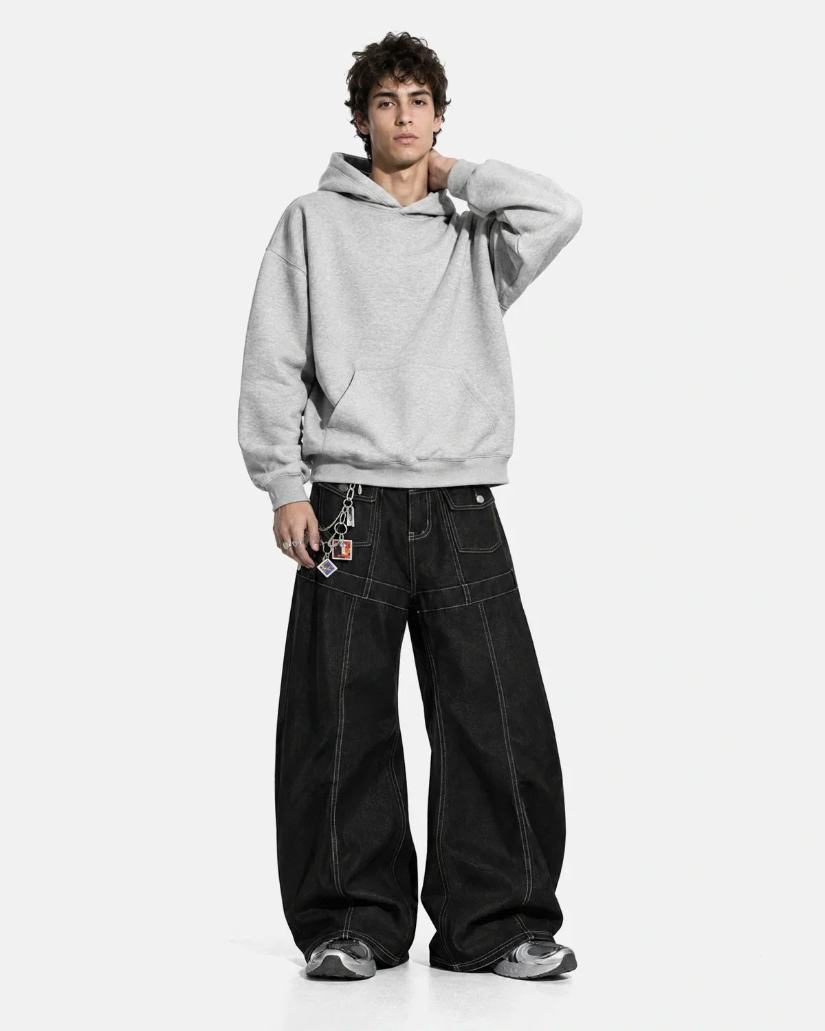 Thermal Fleece Oversized Pullover Hoodie MADXMARX