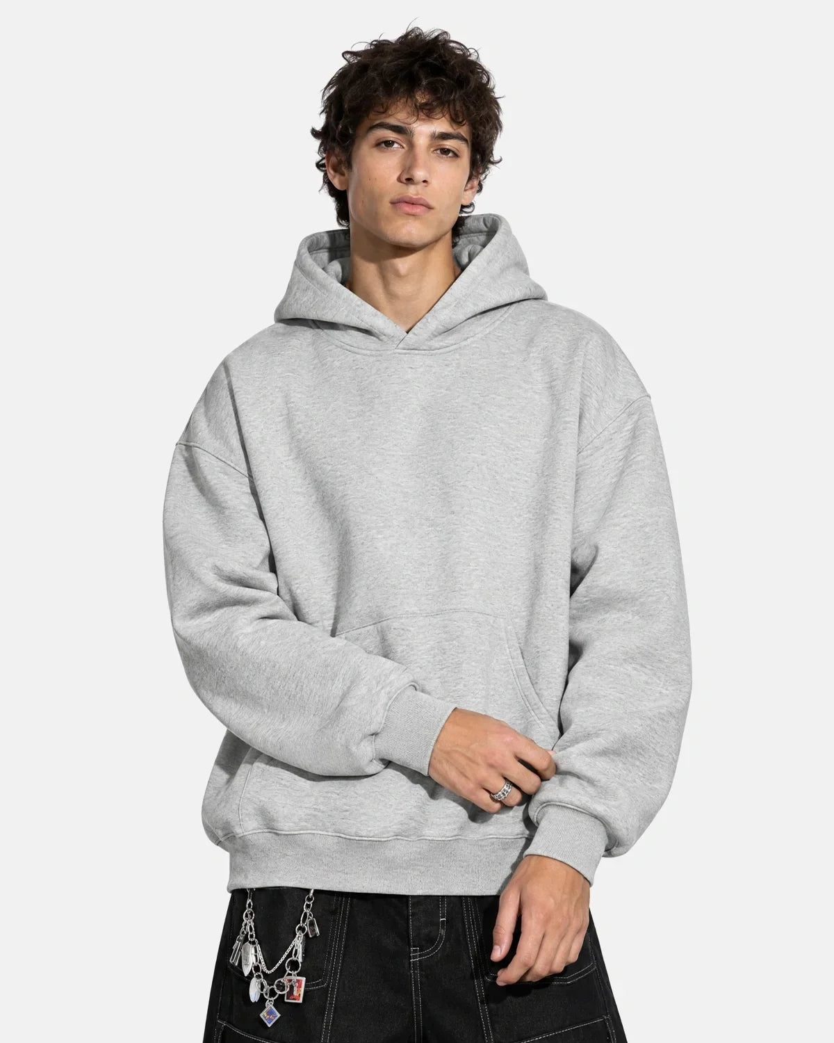 Thermal Fleece Oversized Pullover Hoodie MADXMARX