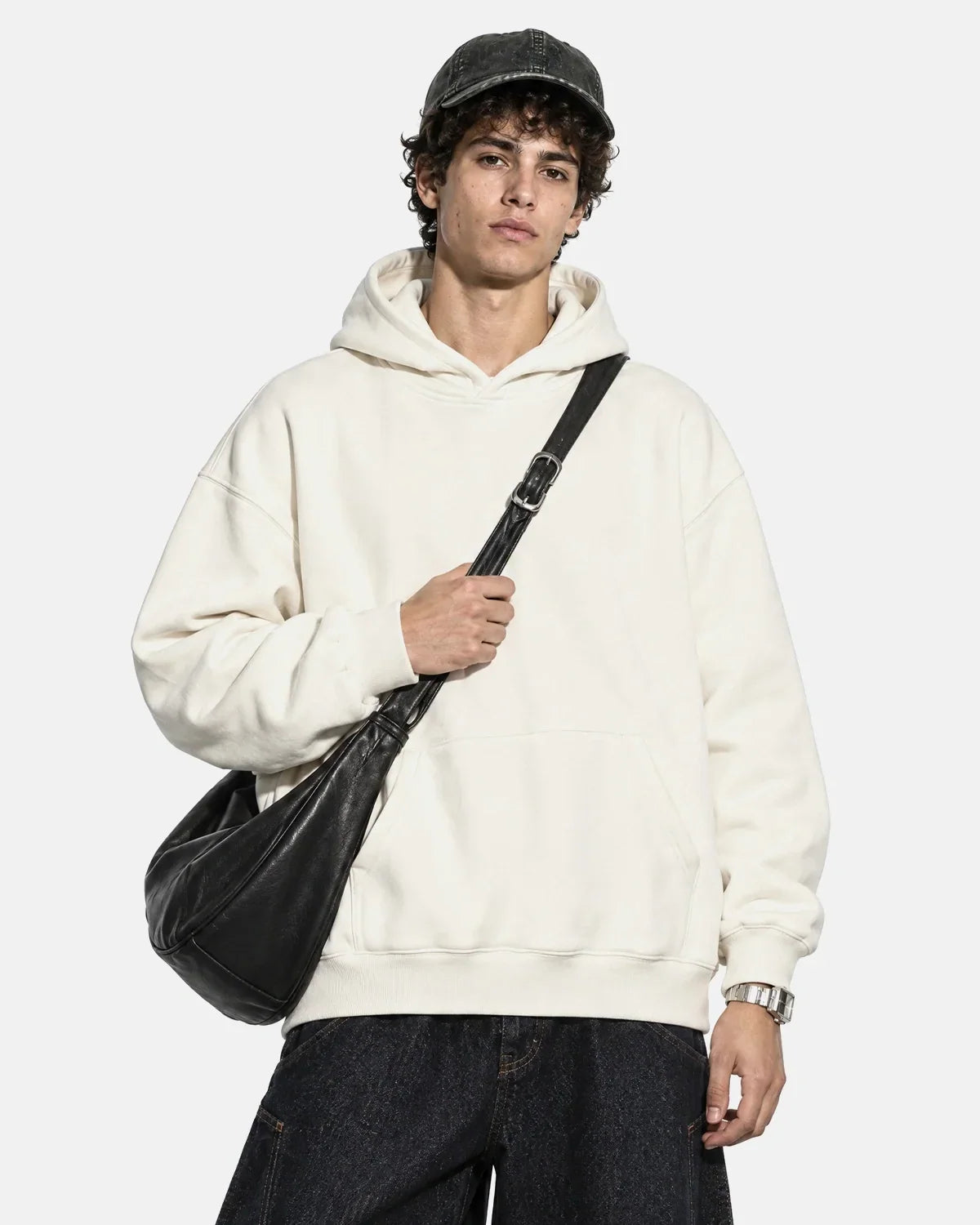 Thermal Fleece Oversized Pullover Hoodie MADXMARX