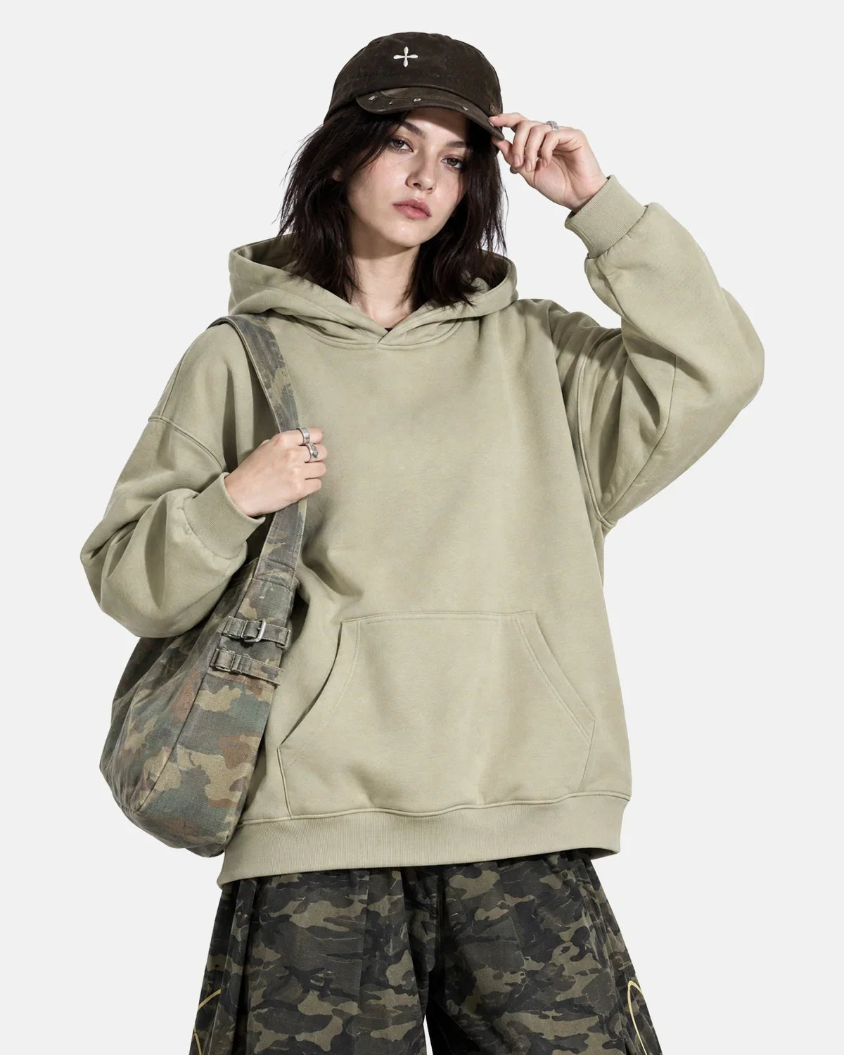 Thermal Fleece Oversized Pullover Hoodie MADXMARX