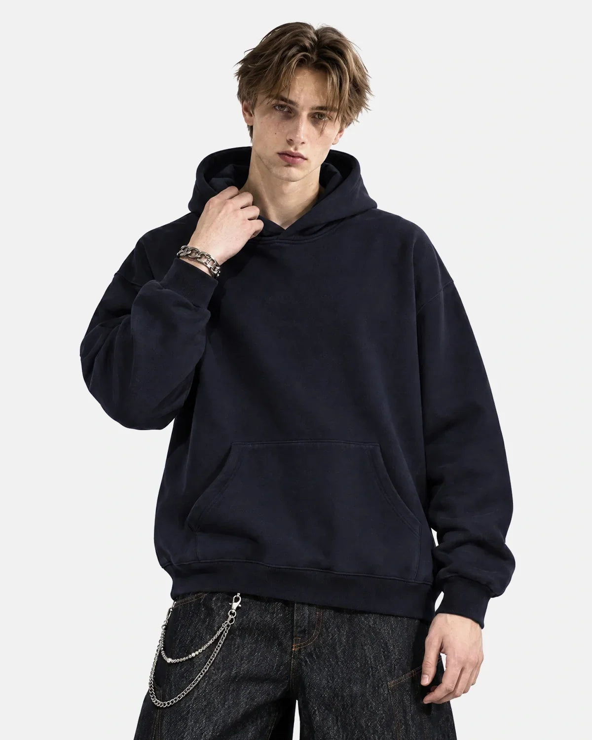 Thermal Fleece Oversized Pullover Hoodie MADXMARX