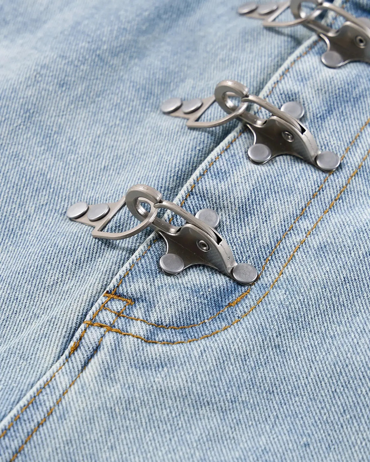 Metal Clasp Baggy Jorts