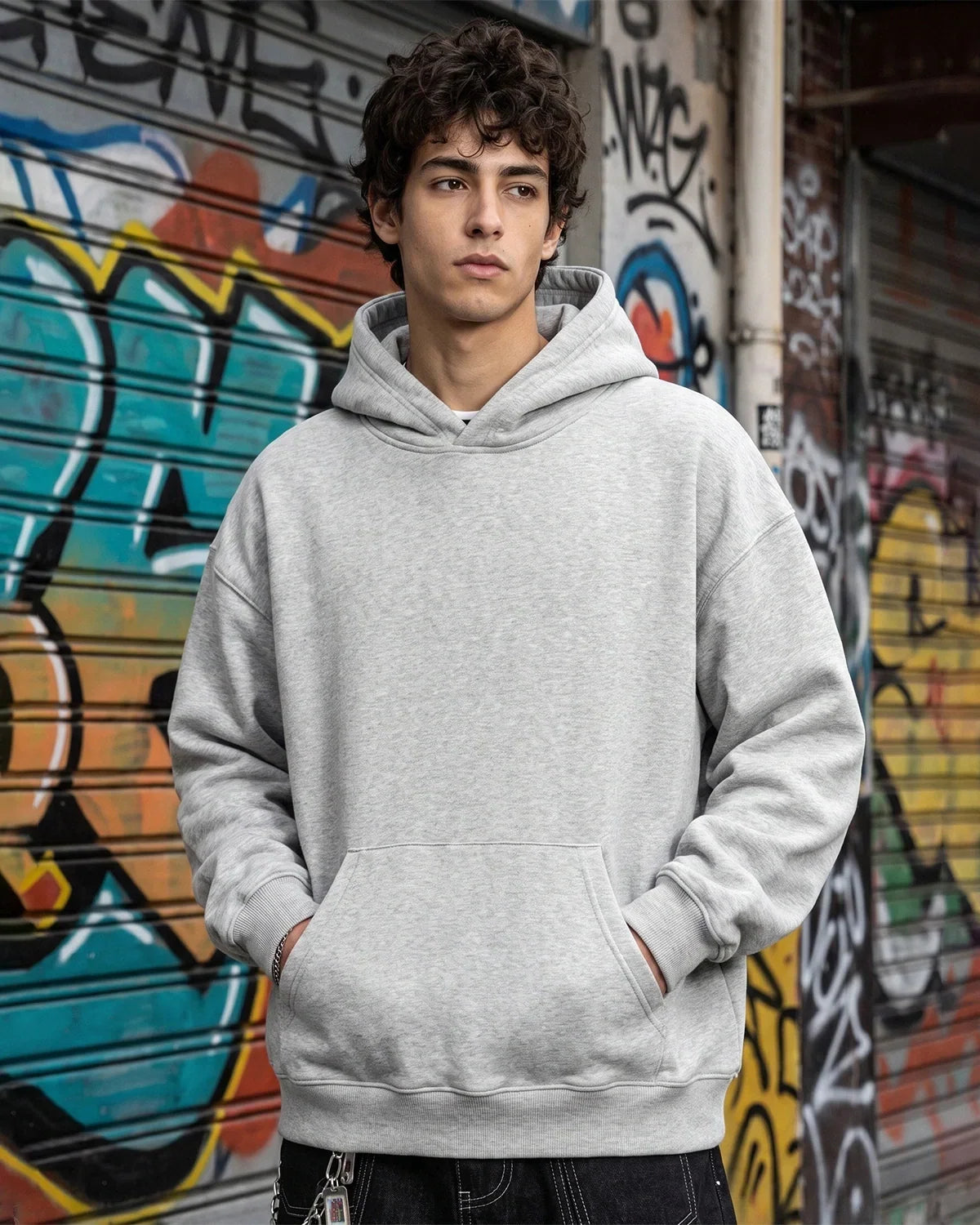 Thermal Fleece Oversized Pullover Hoodie MADXMARX