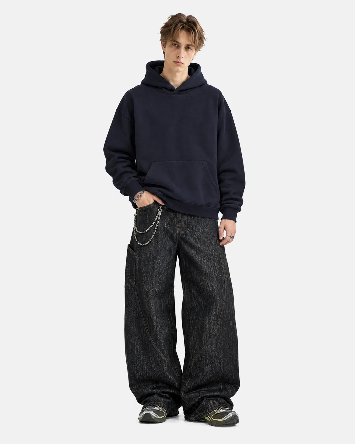 Thermal Fleece Oversized Pullover Hoodie MADXMARX
