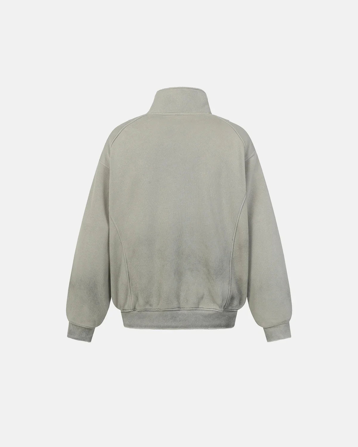 Sudadera lavada con cremallera asimétrica