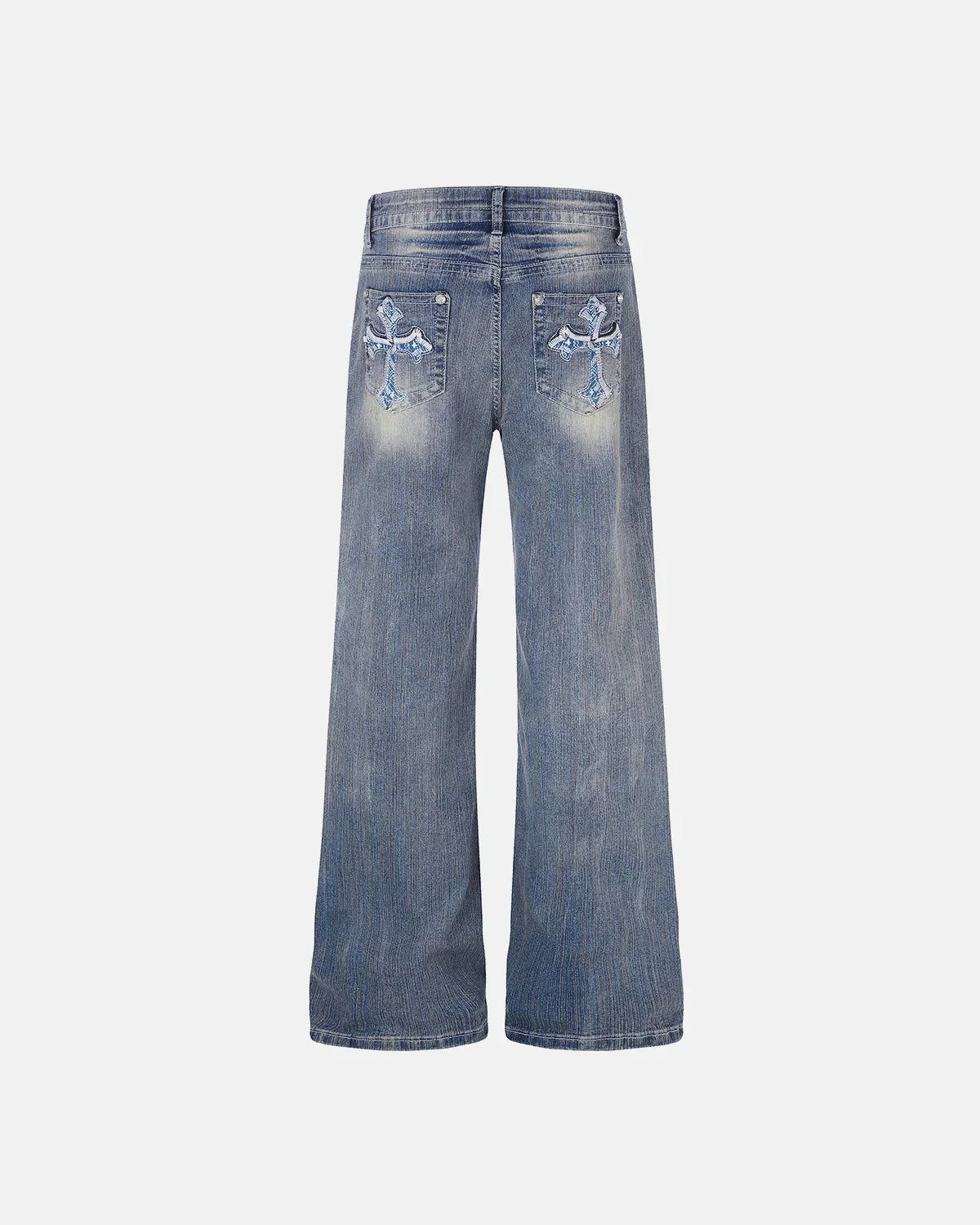 Bamboo Weave Embroidered Bootcut Jeans
