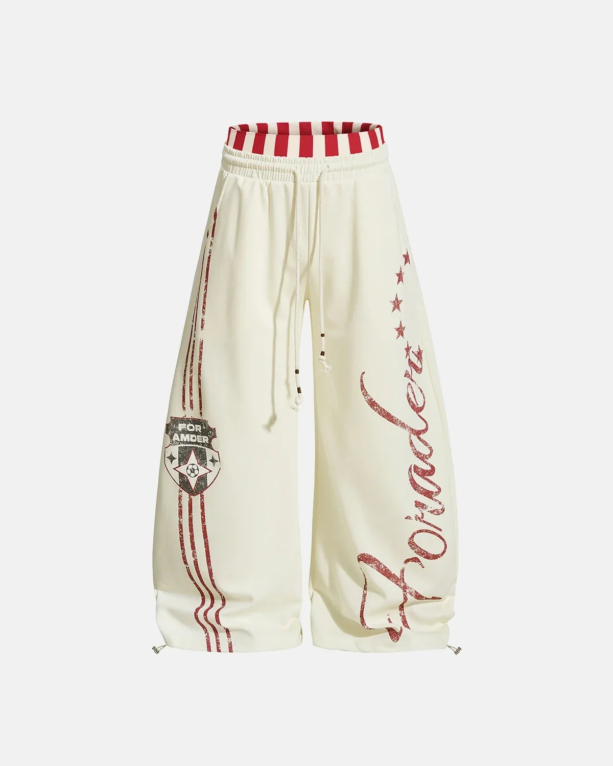 Striped Graphic Barrel Sweatpants
