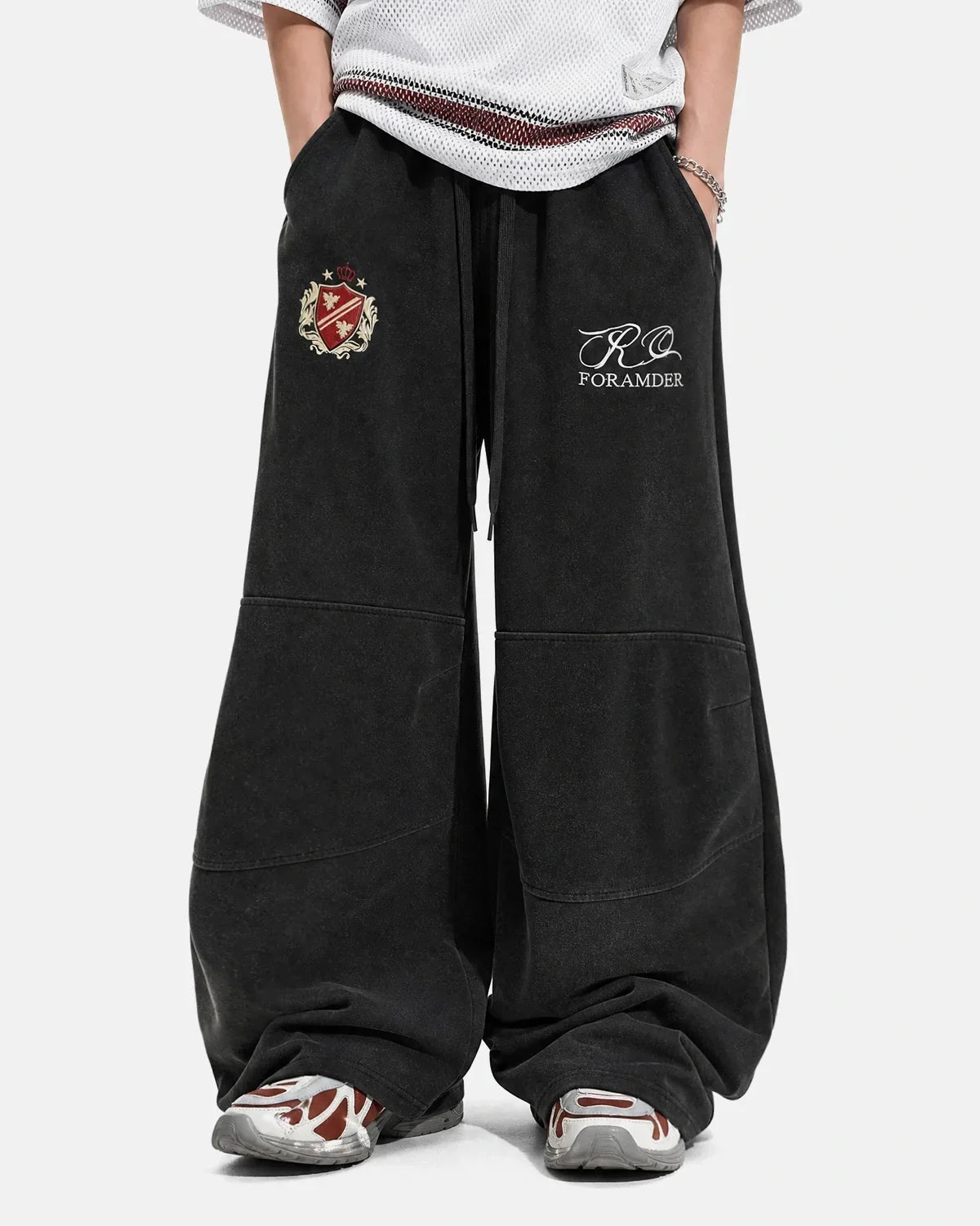 Gothic Graphic Washed Barrel Sweatpants