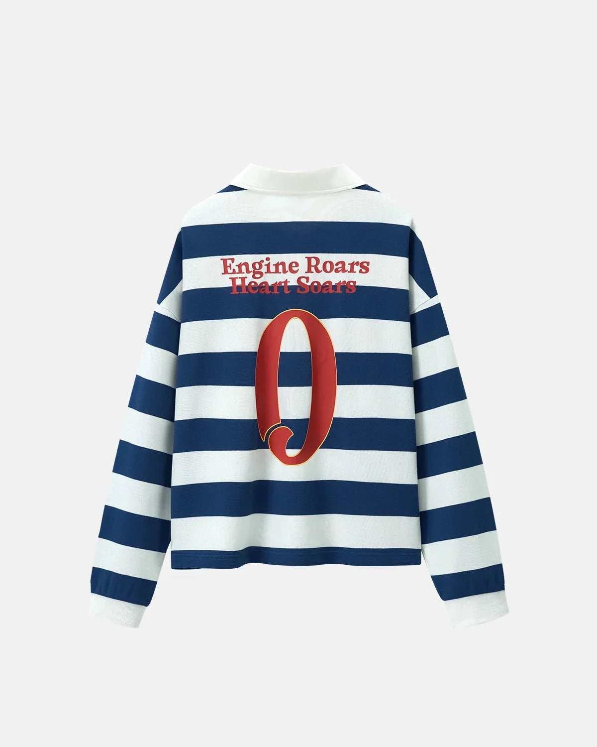 Graphic Striped Rugby Polo Shirt