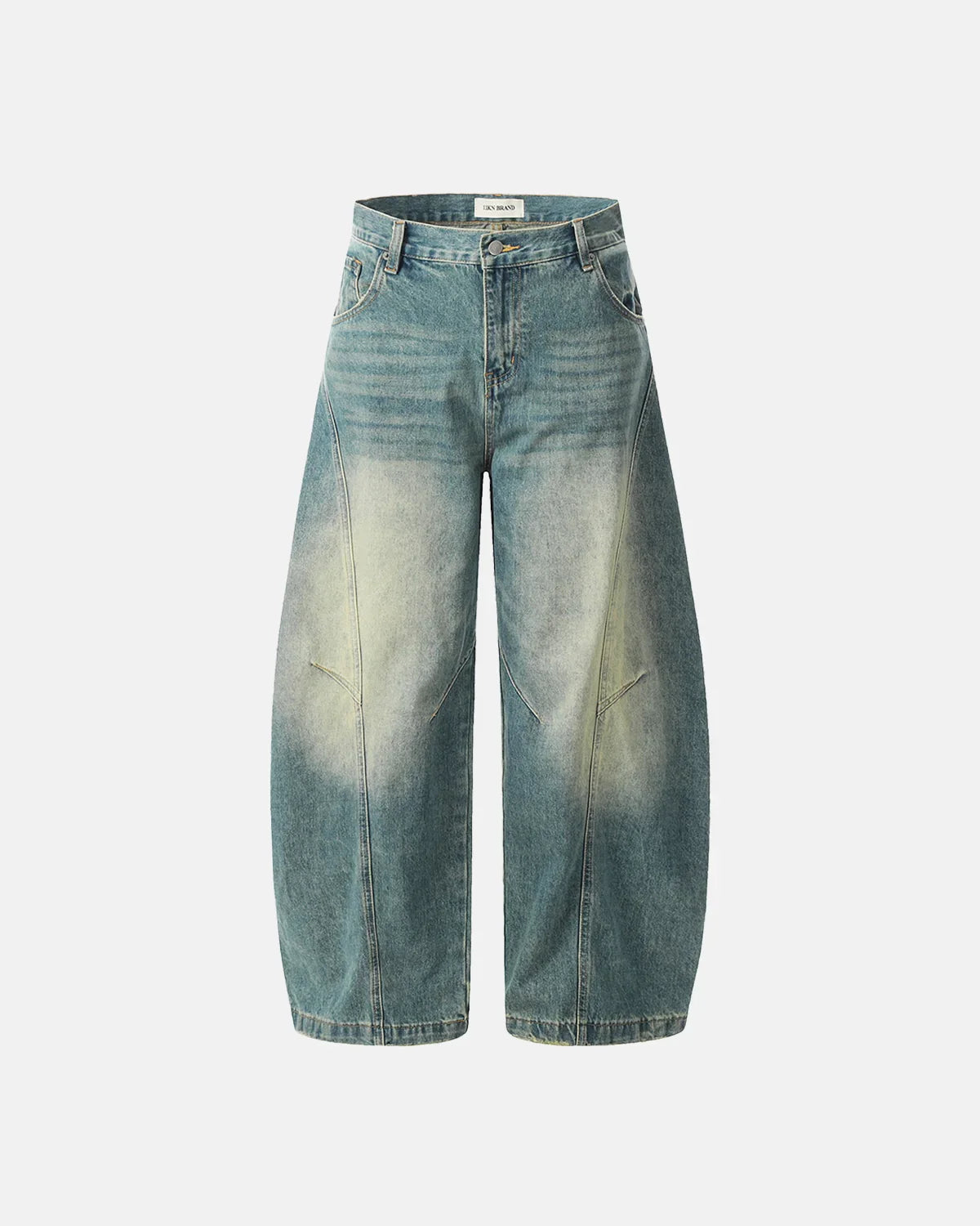 Acid Wash Baggy Barrel Jeans