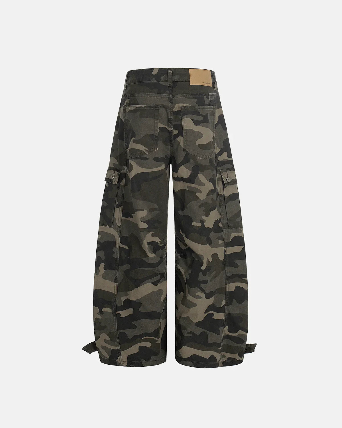 Multi-pockets Camo Barrel Cargo Pants