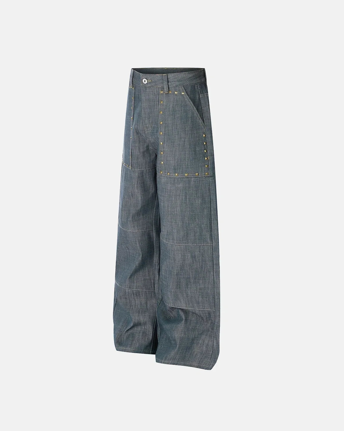 Pyramid Stud Pocket Baggy Jeans